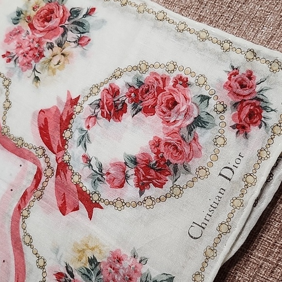Christian Dior 💯 Authentic Handkerchief Cotton - Picture 5 of 6